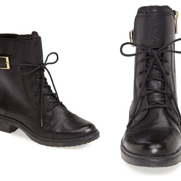 Vince Camuto Shoes - Vince Camuto Combat Boots Taryn Black